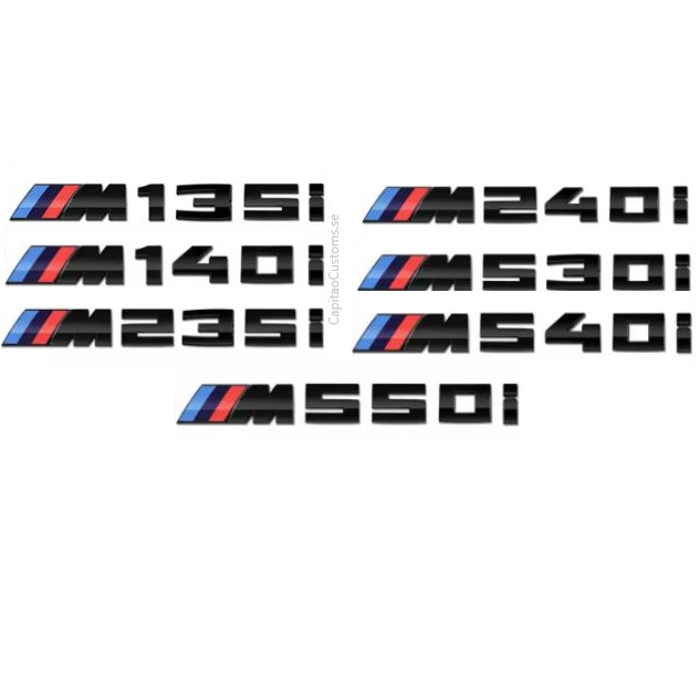 BMW M Emblem Blank Svart